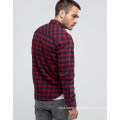 Slim Check Shirt in Navy Shirt